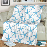 Watercolor Starfish Pattern Premium Blanket