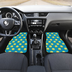 Tennis Pattern Print Design 05 Front and Back Car Mats