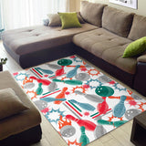 Watercolor Bowling Pattern Area Rug