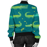 Crocodile Pattern Women'S Bomber Jacket