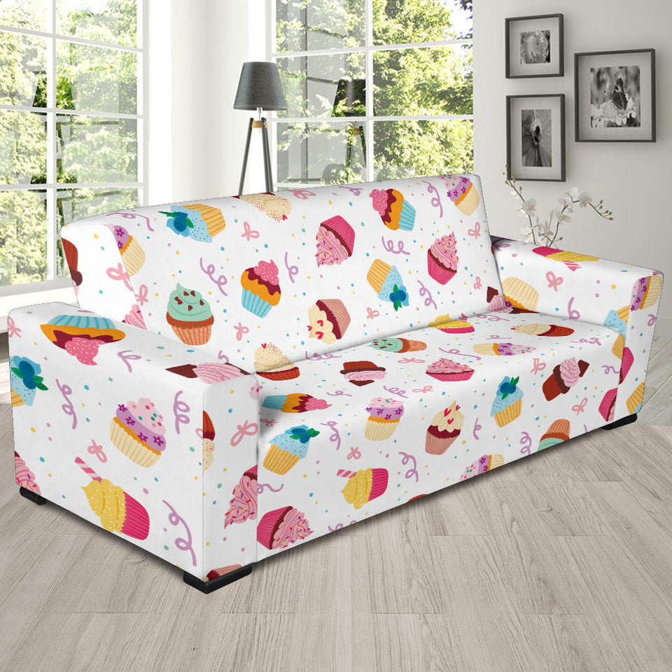 Cake Cupcake Design Pattern Sofa Slipcover