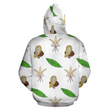 Color Hand Drawn Cocoa Pattern Zip Up Hoodie