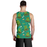 Cute frog dragonfly design pattern Men Tank Top