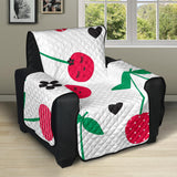 cherry pattern white background Recliner Cover Protector