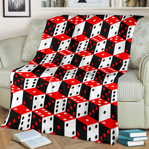 Dice Pattern Print Design 02 Premium Blanket