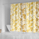 Gold Grape Pattern Shower Curtain Fulfilled In US