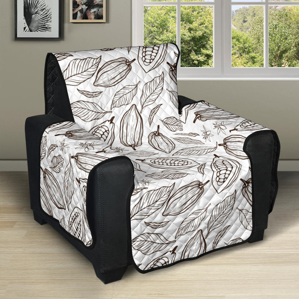 cocoa beans leaves pattern Recliner Cover Protector
