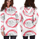 Hand Drawn Dragon Fruit Women'S Hoodie Dress