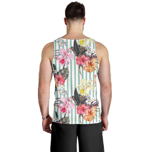 Colorful orchid flower pattern Men Tank Top