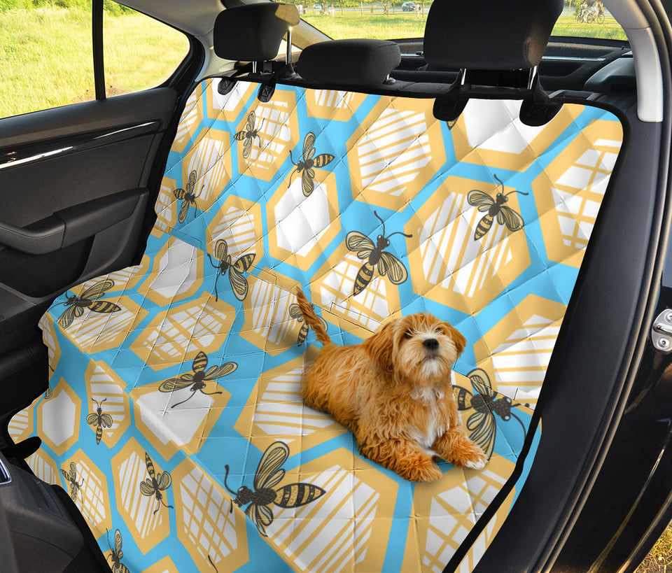 Bee Honeycomb Pattern Dog Car Seat Covers