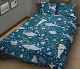 Cute shark pattern Quilt Bed Set