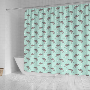 Kangaroo Pattern Background Shower Curtain Fulfilled In US