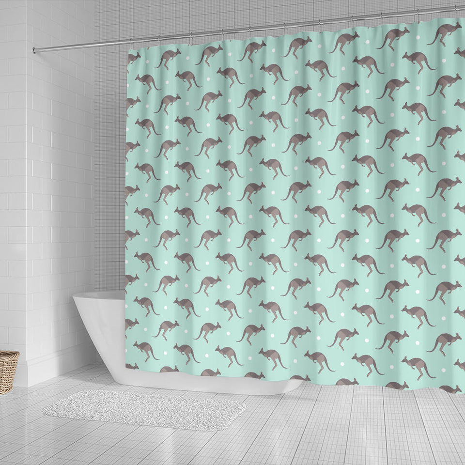 Kangaroo Pattern Background Shower Curtain Fulfilled In US