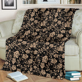 Rose Pattern Print Design 04 Premium Blanket