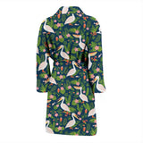 Pelican Pattern Print Design 05 Men's Bathrobe