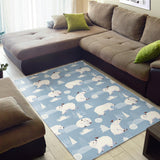 Cute Polar Bears Christmas Decoration Pattern Area Rug