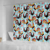 Rooster Chicken Cock Snowfalke Shower Curtain Fulfilled In US