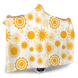 Sun Design Pattern Hooded Blanket