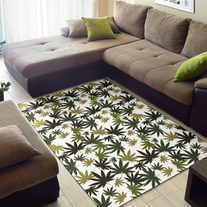 Canabis Marijuana Weed Pattern Print Design 05 Area Rug