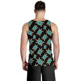 Sea turtle blue stone pattern Men Tank Top