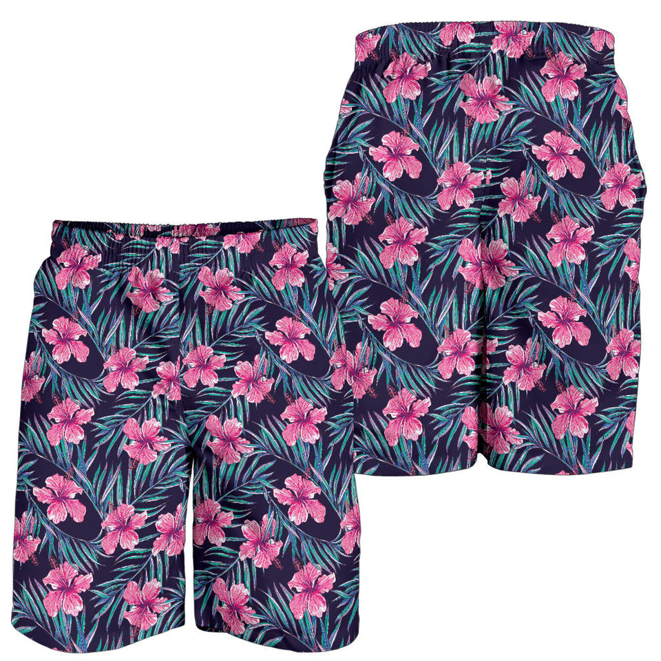 Hibiscus Pattern Print Design 05 Men Shorts