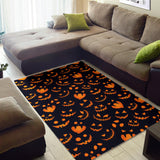 Halloween Pattern Pumpkin Background Area Rug