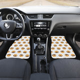 Pretzels Pattern Print Design 02 Front and Back Car Mats