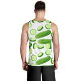 cucumber whole slices pattern Men Tank Top