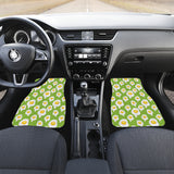 Fried Eggs Pattern Print Design 01 Front and Back Car Mats