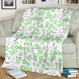 Chemistry Periodic Table Pattern Print Design 03 Premium Blanket