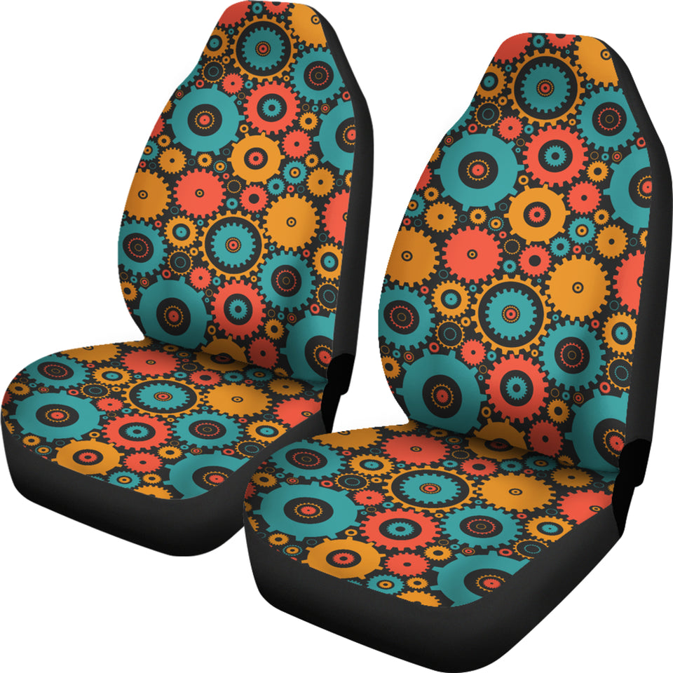 Gear Pattern Print Design 01 Universal Fit Car Seat Covers