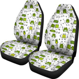 Sketch Funny Frog Pattern Universal Fit Car Seat Covers