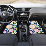 Colorful Clock Background Front And Back Car Mats