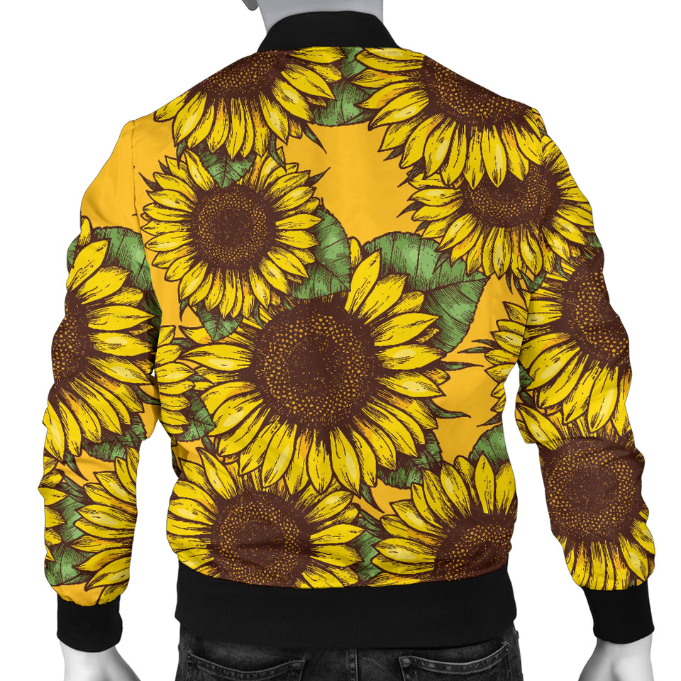 Sunflower Pattern Men'S Bomber Jacket