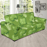 Broccoli Pattern Green Background Sofa Slipcover
