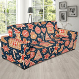 Christmas Gingerbread Cookie Pattern Sofa Slipcover