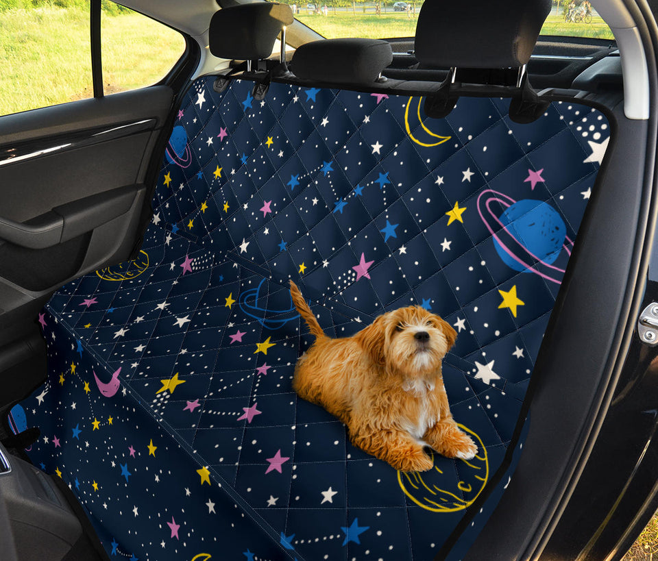 Space Pattern With Planets, Comets, Constellations And Stars Dog Car Seat Covers