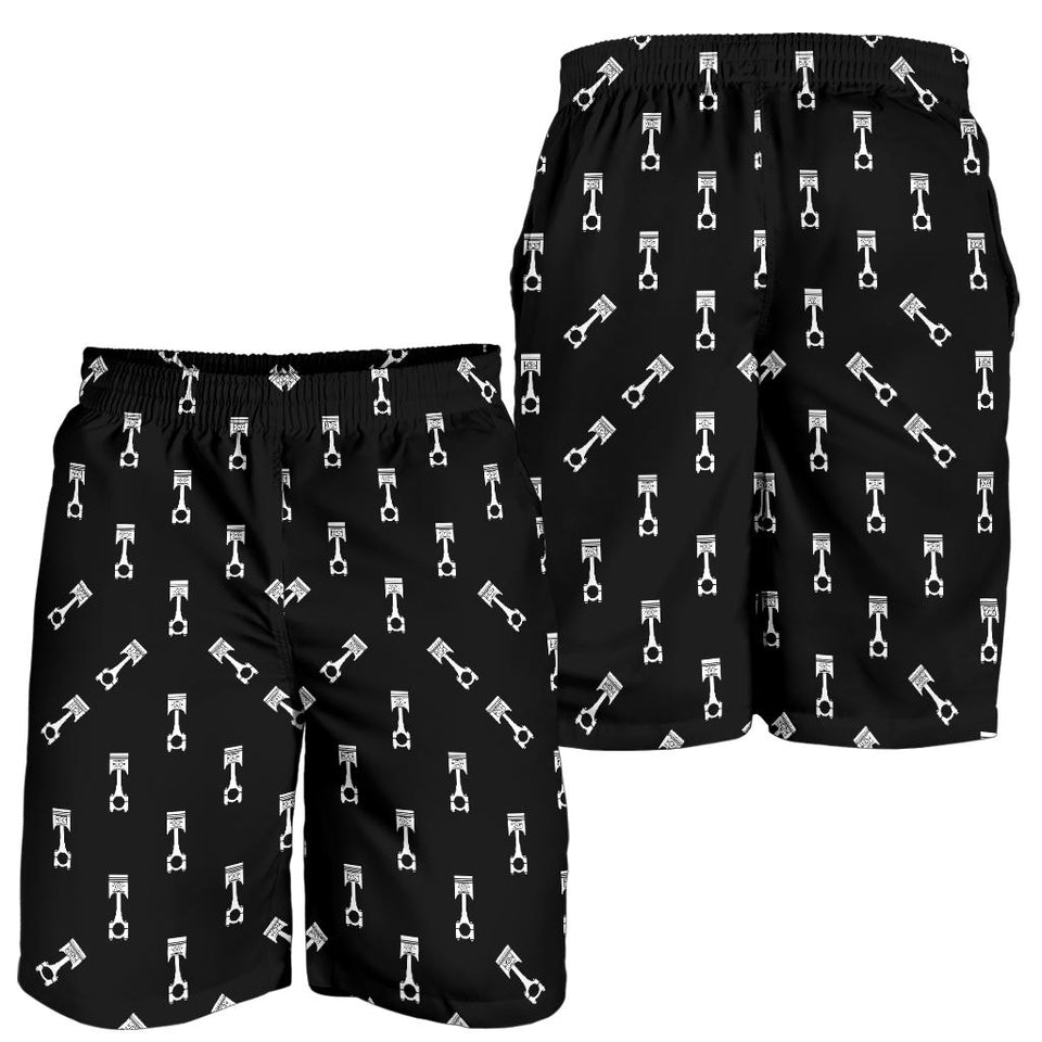 Engine Piston Black Theme Pattern Print Design 03 Men Shorts
