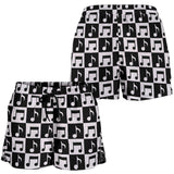 Music Notes Pattern Print Design 01 Women Shorts