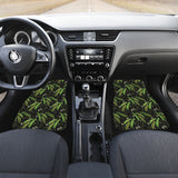 Green Peas Pattern Print Design 02 Front and Back Car Mats