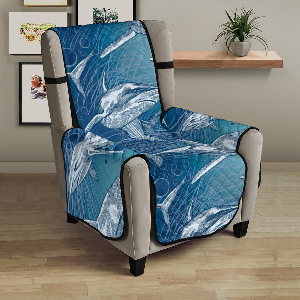 Shark hand drawn Chair Cover Protector