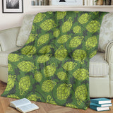 Hop Pattern Hop Cone Background Premium Blanket