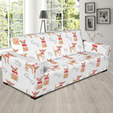 Chihuahua Bone Paw Pattern Sofa Slipcover