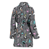 Ostrich Pattern Print Design 01 Women's Bathrobe