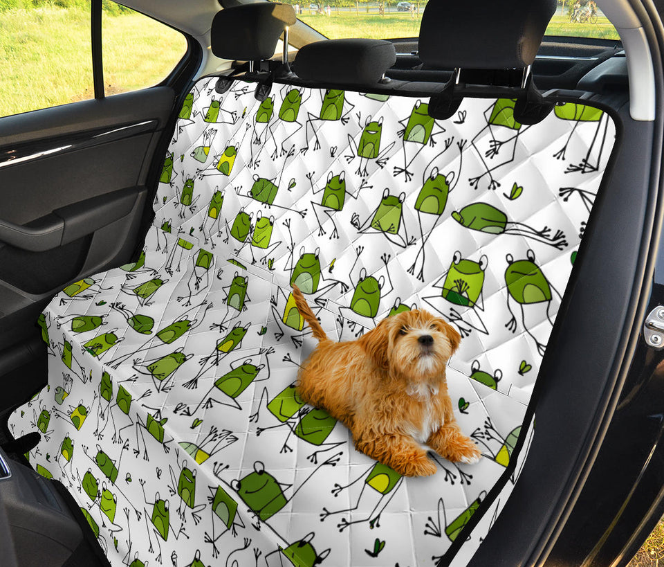 Sketch Funny Frog Pattern Dog Car Seat Covers