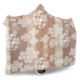 Beautiful Hexagon Japanese  Pattern Hooded Blanket