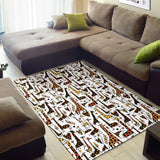 Giraffe Pattern Print Design 05 Area Rug