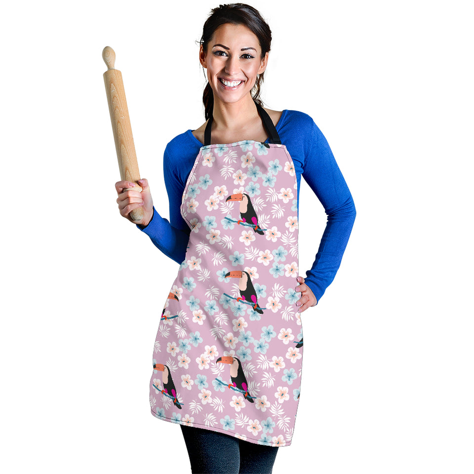 Beautiful Toucan Flower Leaves Adjustable Apron