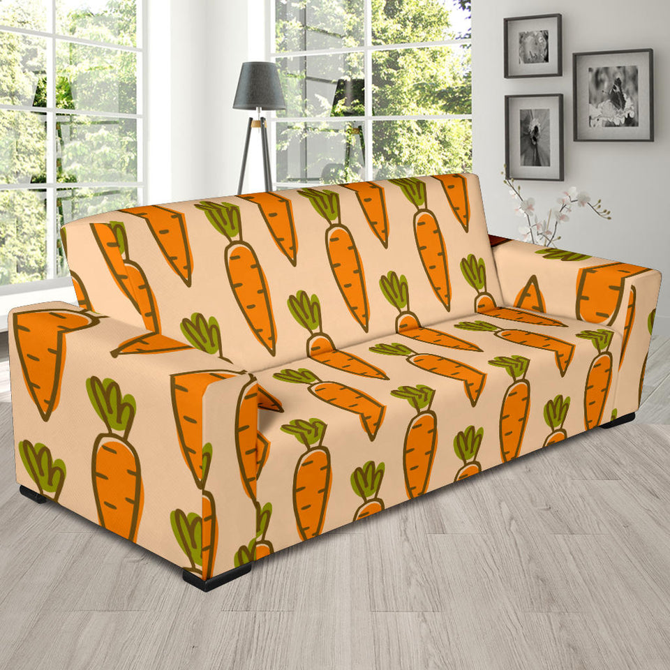 Carrot Pattern Print Design 04 Sofa Slipcover