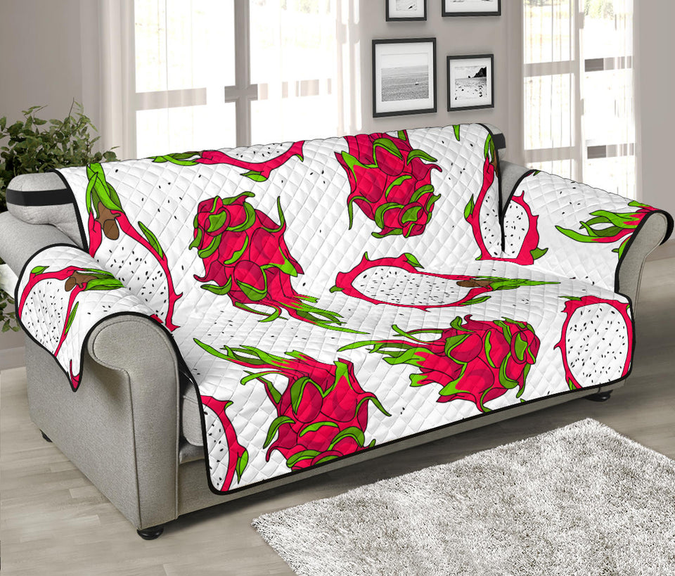 dragon fruits white background Sofa Cover Protector